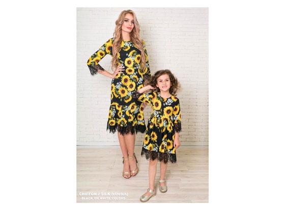 sunflower mommy and me dress