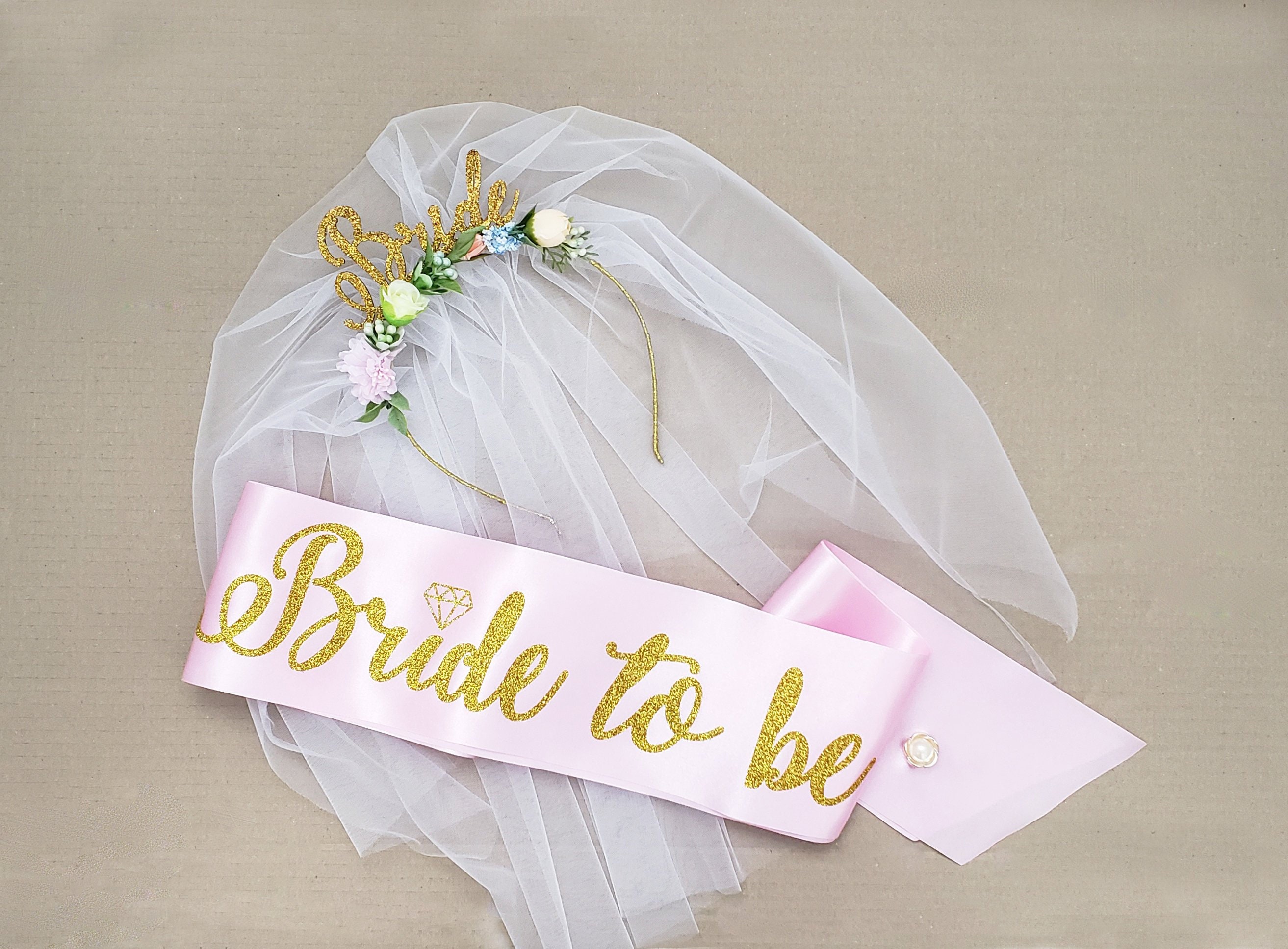 Bride Party Headband Hen Party Crown Headband Veil Headband Etsy