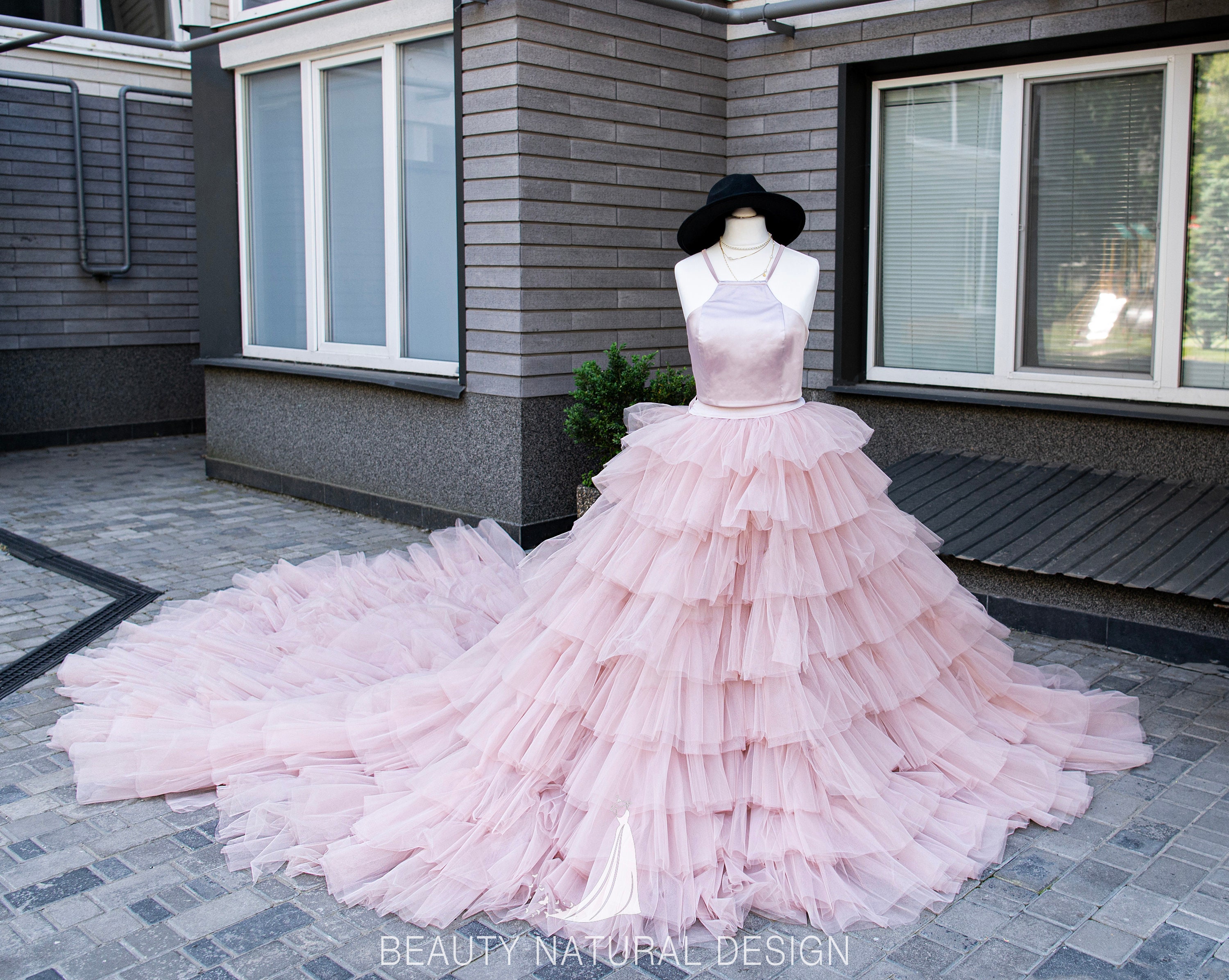 pink tulle formal dress Levanzo Dress