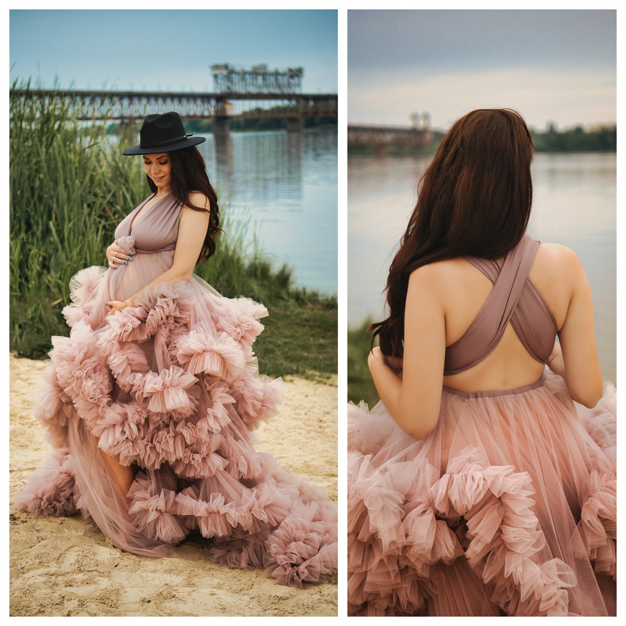 Woman pink dress Pink tulle dress Pink tulle gown Dress for