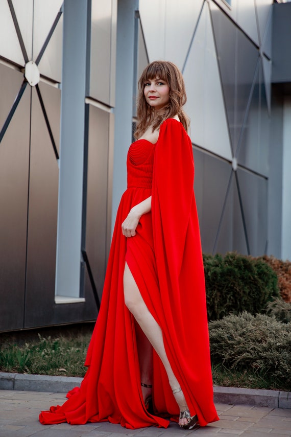 burgundy cowl neck maxi dress ZAPAKA Women Cowl Neck Burgundy Prom Dress With Slit Sleeveless Satin Mermaid Long Evening Dress, Fuchsia / US24W main image 0