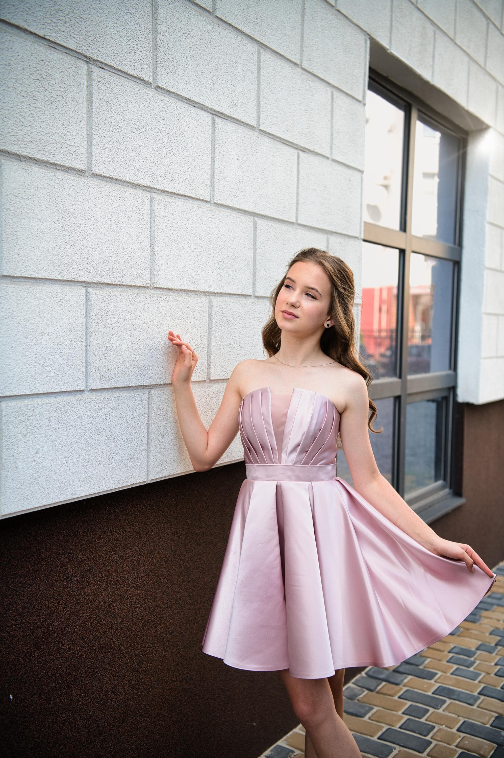 Handmade Blush Satin Dress: Corset Back, Party Cocktail - Etsy