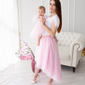 Mother daughter dress Mother daughter outfits Mommy and me dress Matching dresses Pink mother daughter Mother daughter tulle dress Family image 2