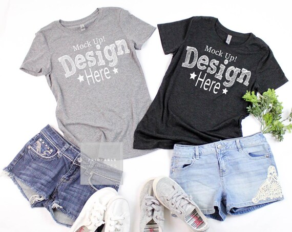 Next Level T-Shirt Mockup Flatlay Next Level 6710