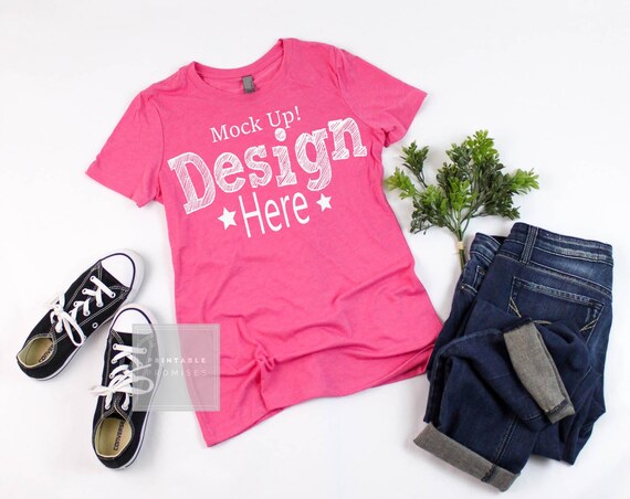Next Level Ladies Triblend 6710 Vintage Pink T-Shirt Next Level Ladies Triblend 6710 Vintage Pink T-Shirt