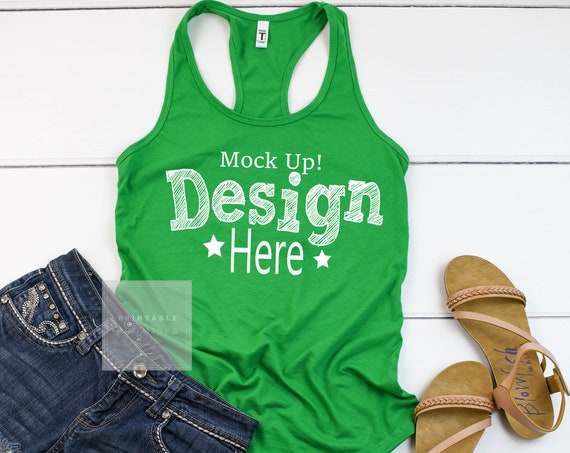 Next Level Ladies Ideal 1533 Kelly Green Racerback Tank