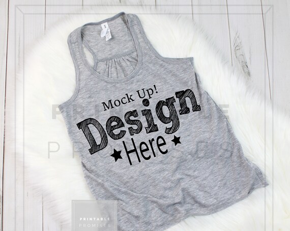 Youth Tank Top Mockup Athletic Heather Youth Mockup Girls Youth Tank Top Mockup Athletic Heather Youth Mockup Girls
