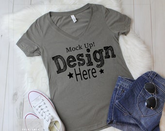 Download Free Next Level Ladies' Ideal T-Shirt Warm Gray 1540 T Shirt Mockup, Shirt Mockup, Mock Up, T Shirt MockUp, Outfit MockUp, Flat Lay Mockup, JPG PSD Template