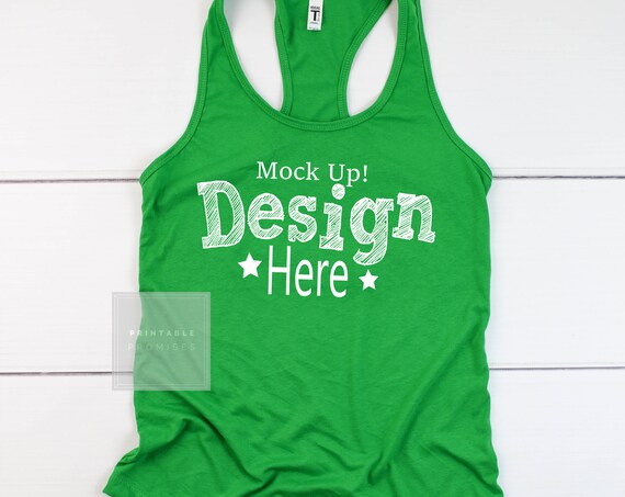 Download Kelly Green Tank Top Mockup Product Mockup Blank Tank ...