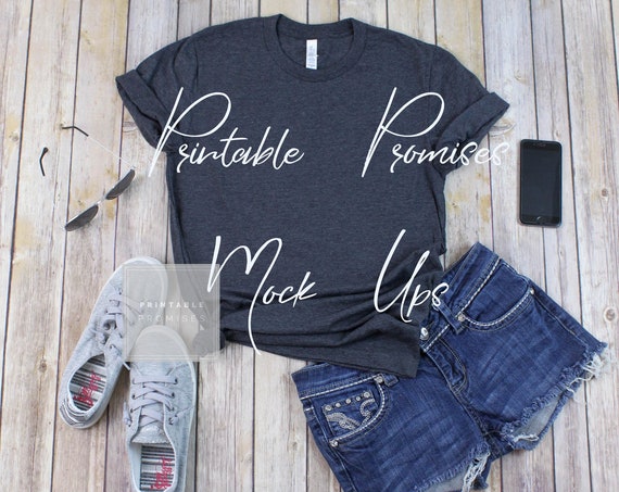 Download Free Bella Canvas Unisex Mock Up Shirt Dark Grey Heather (PSD) - Free 784231+ Design PSD Mockup ...