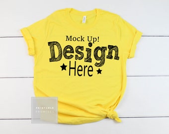 Download Bella Canvas Yellow Mock Up Shirt, Yellow TShirt Mockup ...