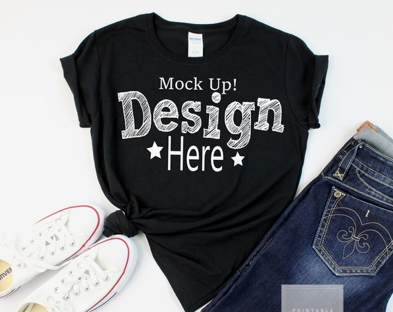 Black Shirt Mockup Gildan 500l Black T Mockup Shirt Black Shirt Mockup Gildan 500l Black T Mockup Shirt