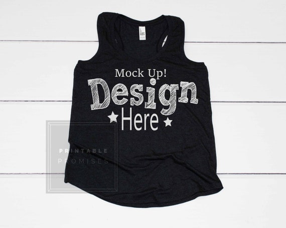 Black Tank Top Mockups Muscle Shirt Mock Up Flatlay Black Tank Top Mockups Muscle Shirt Mock Up Flatlay