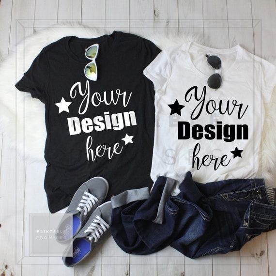 Download Couples T-Shirt Mockup Shortsleeve T-Shirt Mockup Shirt ...