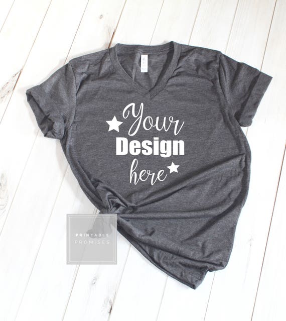 Download T-Shirt Mockup Bella Canvas V Neck Dark Grey - Magazine Mockup Psd File Free Download | All Free ...