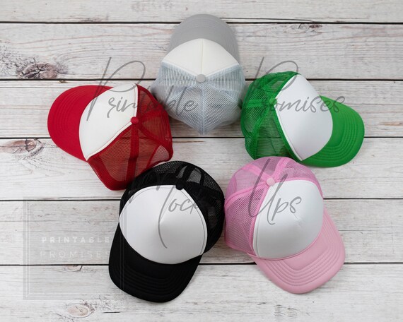 Foam Trucker Hat Mockups Color Show Case Picture Mockup