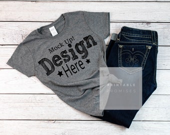 Download Free Grey T Shirt Mockup, Gildan 500L Shirt Mock up, T Shirt Mock Up, Grey Mock Up Shirt, Mock Up Shirts, Vinyl Shirts Display PSD Template