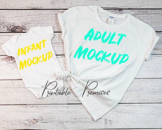 Download Free Gildan 500l Rabbit Skins White Bodysuit-Shirt Mock Up ...