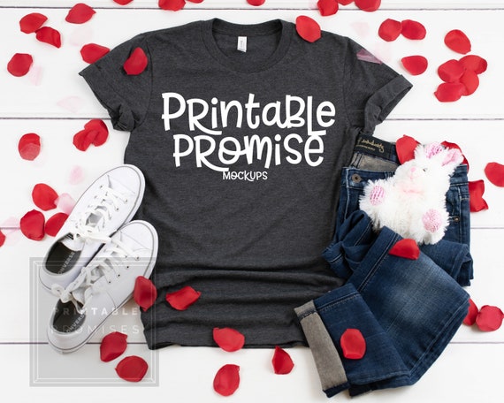 Valentines Shirt Mockups Bella Canvas 3001 Heather Dark Grey Valentines Shirt Mockups Bella Canvas 3001 Heather Dark Grey
