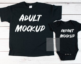 Download Mommy And Me Shirt Mockup Ladies Baby Shirt Mockup Adult Infant Mockup Mulit Shirt Mockup Infant Mockups Bodysuit Mockup Parent Child