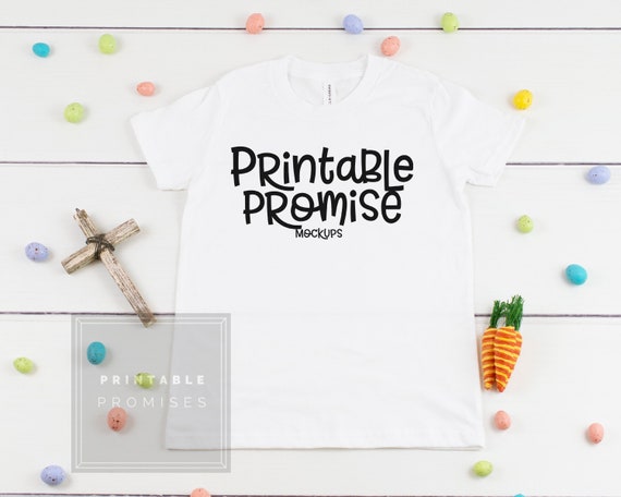 Download Next Level N3710 Youth White Easter Shirt Mockup Flatlay New Free T Shirt Mockups PSD Mockup Templates