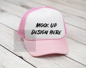 Pink Trucker Hat Mock Up Pink Mock Up Baseball Hat Blank Hat Cap Mockup Jpg Digital Download Mens Hat Mockup Black Trucker Hat Photo Free Mockups Apparel
