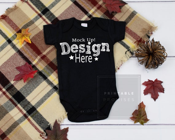 Black Baby Bodysuit Mockup Baby Mockup Styled Shirt Mockup