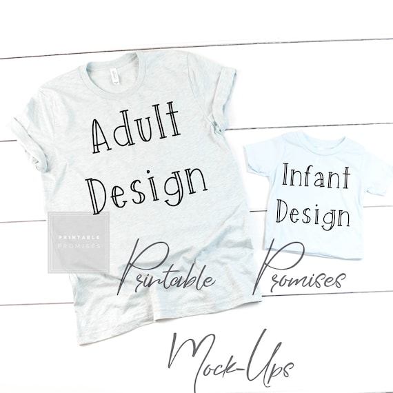 Family Mockup Bella Canvas Family Mock Ups Ice Blue