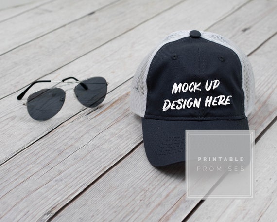Download Blank Navy White Sport Baseball Hat Cap Mockup Design ...