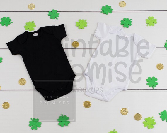 St Patricks Day Shirt Mockups Baby Child Bodysuit Mockup