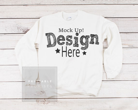 Download Free SweaT-Shirt Mockup White Crew Neck SweaT-Shirt ...