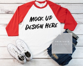 Download Raglan Shirt Mockups Etsy