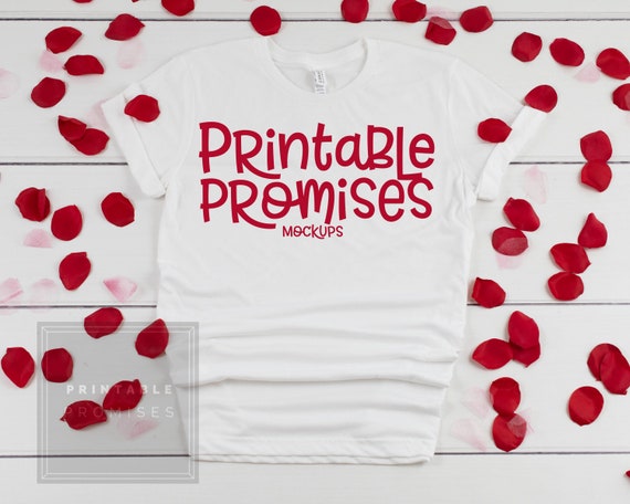 Valentines Shirt Mockups Bella Canvas 3001 White Flatlay Photo Valentines Shirt Mockups Bella Canvas 3001 White Flatlay Photo