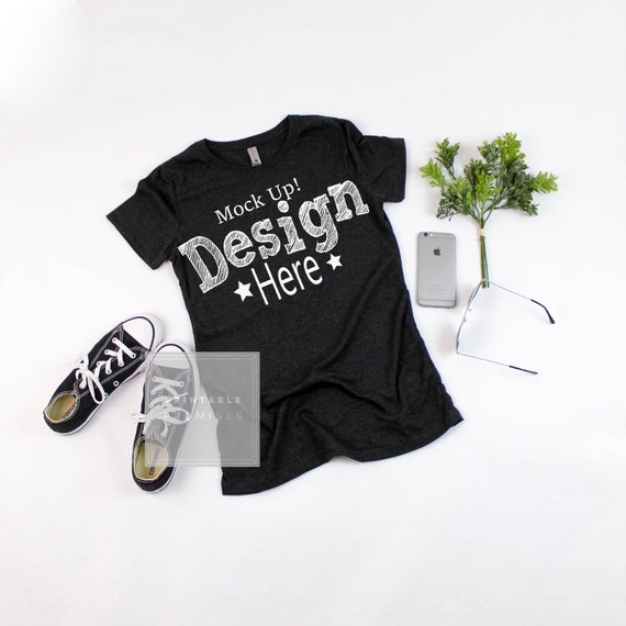 Download Next Level Ladies Triblend 6710 Vintage Black T-Shirt ...