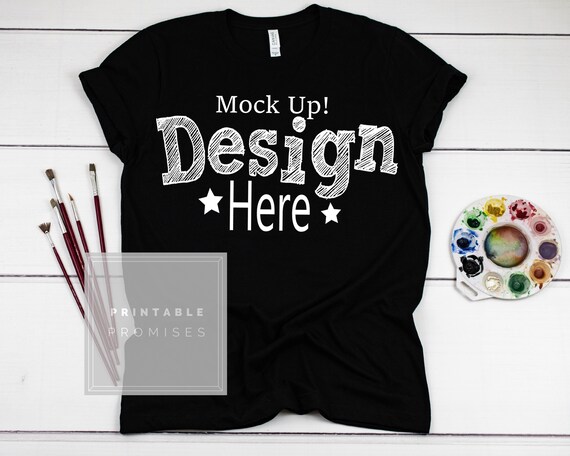 Bella Canvas 3001 Black Shirt Mockup Artist Mockup Tops Bella Canvas 3001 Black Shirt Mockup Artist Mockup Tops