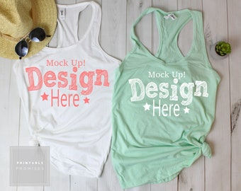 Next Level Ideal Racerback Tank Top Shirt Mockup, Next Level T-Shirt