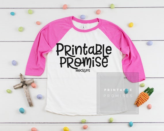 Easter Raglan Youth Shirt Mockup Next Level 3352 Hot Easter Raglan Youth Shirt Mockup Next Level 3352 Hot