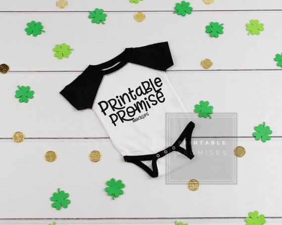 Blank Baseball Baby Bodysuit Mockups Infant One Piece Short