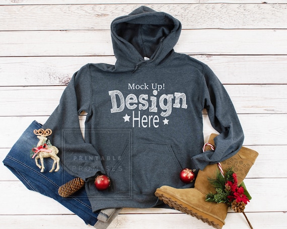 Gildan G185dark Heather Pullover Hoodie Mockup Christmas Hoodie Mockup Gildan G185dark Heather Pullover Hoodie Mockup Christmas Hoodie Mockup
