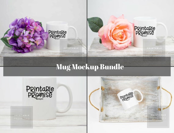 White Mug Mockup Budle Coffee Mug Bundle Mockup Printful