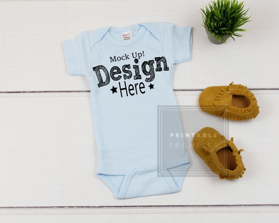 Blue Bodysuit Mockup Soft Bebe Mockup Baby Shirt Mock Blue Bodysuit Mockup Soft Bebe Mockup Baby Shirt Mock