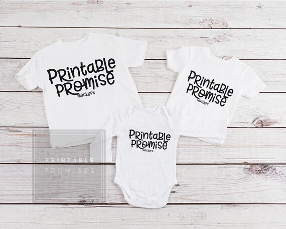 Youth Todder Infant White Blank Shirt Mockup Sibling Mockup Youth Todder Infant White Blank Shirt Mockup Sibling Mockup
