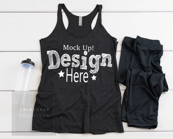 Download Free Gym Tank Top Mockup Yoga Next Level 6733 Tank Psd Free T Shirt Mockups High Quality For Your Project Designs PSD Mockup Templates