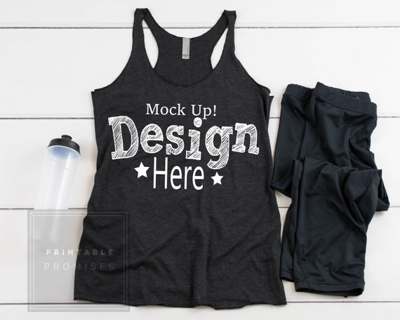 Download Free Gym Tank Top Mockup Yoga Next Level 6733 Tank (PSD ...