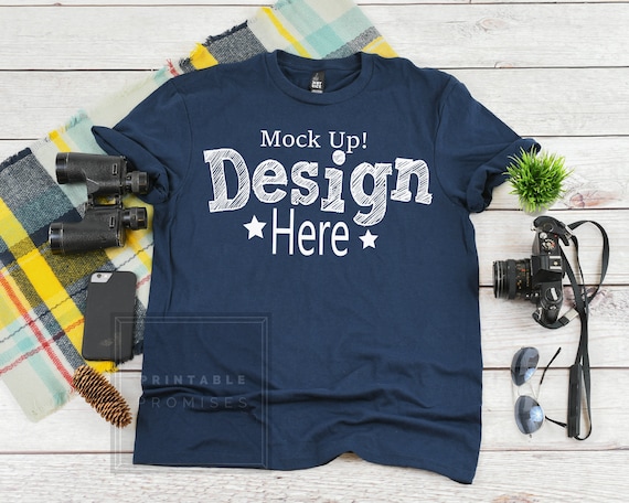 Download Free District Made Dt6000 Mens Very Important Tee New Navy Mockup Hp Psd PSD Mockup Template