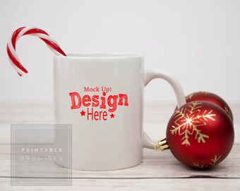 Download Free Christmas Mug Mock up Christmas Mockup Blank Coffee Mug Styled Product Photography White Mug Xmas Mockup PSD Template