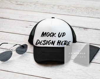 Download Black Trucker Hat Mock Up Mock Up Baseball Hat Blank White Hat Cap Mockup Jpg Digital Download Mens Hat Mockup Black Trucker Hat Photo Get Best Premium And Free Mockup Templates