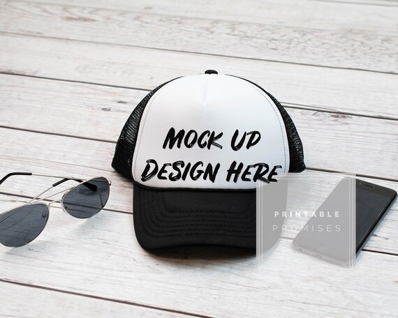 Download Free Black Trucker Hat Mockup Mock Up Baseball Hat Blank ...