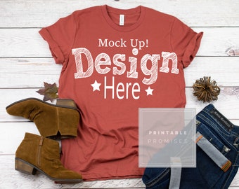 Download Bella Canvas Unisex 3001 Rust Fall T Shirt Mock Up Fall Shirt Mockup Style Stock Photography Blank Shirt Display Ladies Shirt 200 Great Mockup Photos Free Stock Photos PSD Mockup Templates