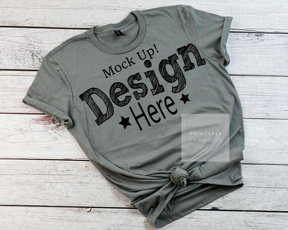 Download Free Anvil 980 Silver Shirt Mockup Anvil Mock Ups Shirts Psd